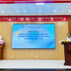 Hội nghị Sơ kết 03 năm triển khai chương trình làm quen tiếng Anh cho trẻ em mẫu giáo.